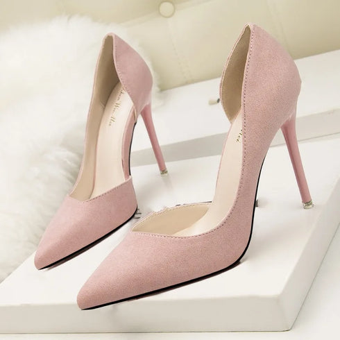 Sexy Pointed Toe Stiletto Party Heels for Women - Hollow High Heels 10 cm